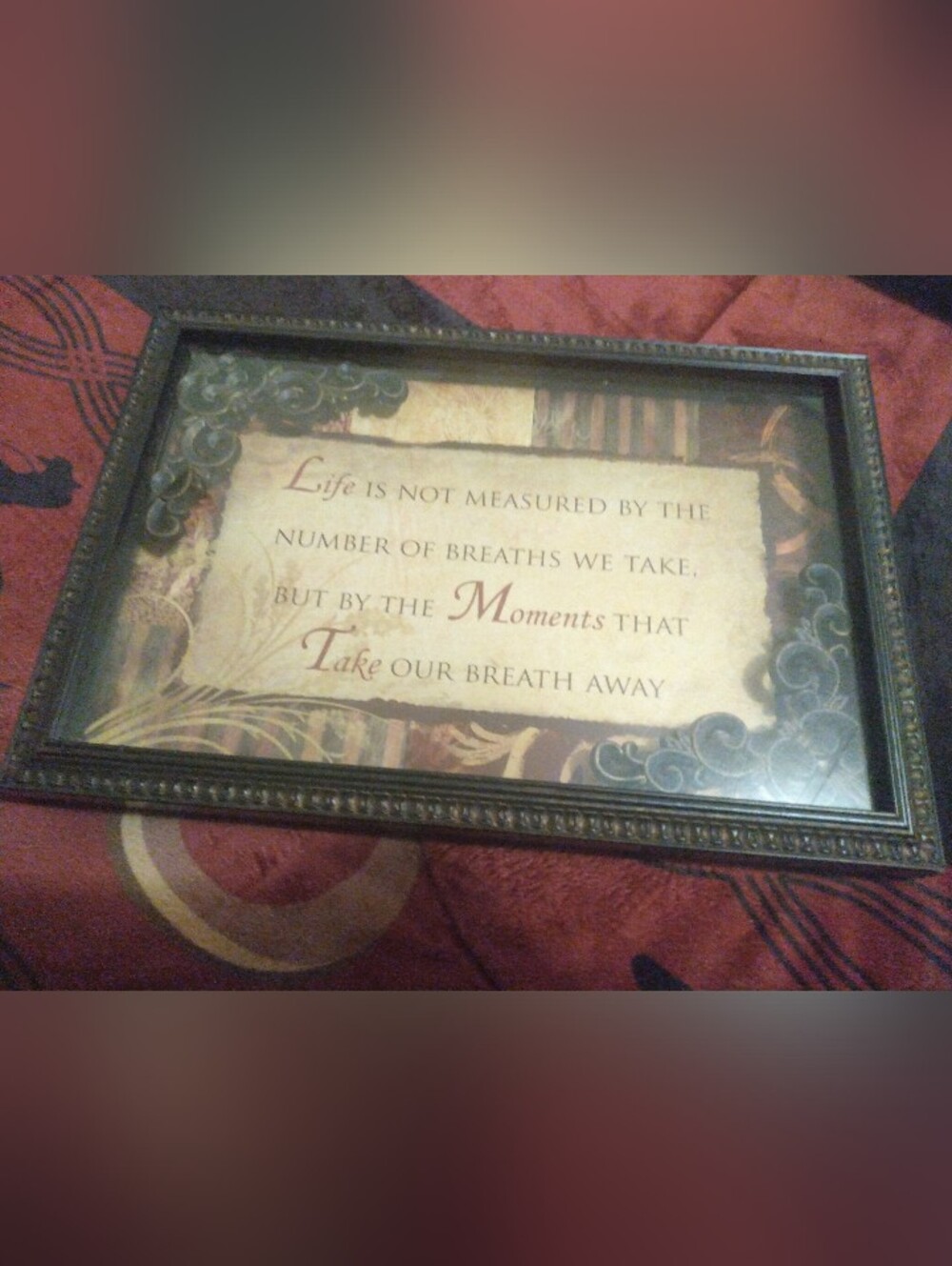 Framed Inspirational Wall Art - Brown & Cream